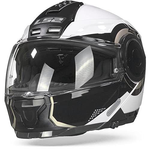LS2, Casco modular de moto, Scope Arch, M, Blanco titanio