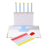 Einzigartige Designs – Das Design dieser Karte ist wunderschön verarbeitet, um einen maßgeschneiderten Geburtstagsgruß zu gewährleisten und sicherzustellen, dass die Feier eine Erinnerung ist. Die Karte ist mit glänzender Goldfolie und neonfarbenem Korallenband verziert.