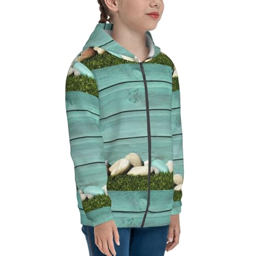 Wood Grain Kid Hoodies Boys Zip Up Sweatshirts Girls Pullover with Pocket4