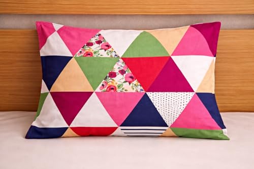 Image of DECORUM Glace Cotton Single Bedsheet with 1 Pillow Cover | Soft, Durable, Lightweight & Skin-Friendly Fabric| Suitable for Single /Diwan Bed Size