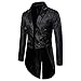 Produktbild Krissy Herren Oversized Unisex Mantel Gothic Herren Steampunk Party Oberbekleidung Print Frack Jacke Gehrock versorgen Kölner Karneval Weihnachten Uniform Kostüm Mantel Gehrock Praty Outwear S-2XL