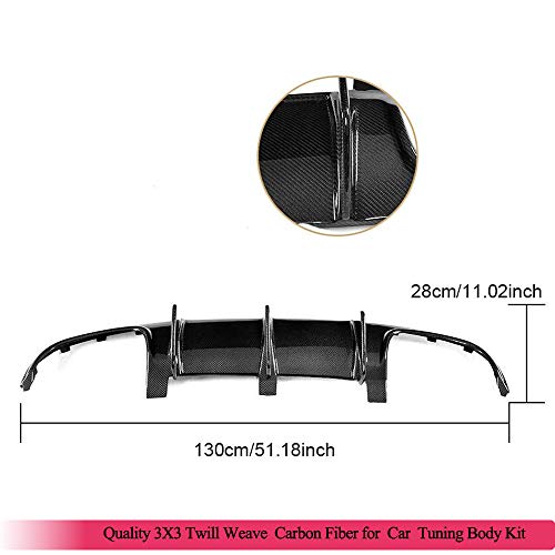 Mcarcar Kit Carbon Fiber Rear Bumper Diffuser For Mercedes Benz C Class W204 C300 Sport C63 Amg Sedan 2008-2011 Factory Outlet Lower Bumper Lip Spoiler Valance Protector #TOP5