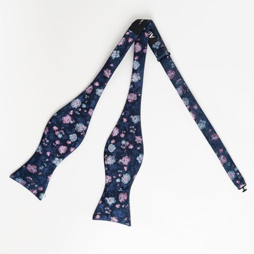 Image of Alizeal Mens 2pcs Floral Pattern Bow Tie Set
