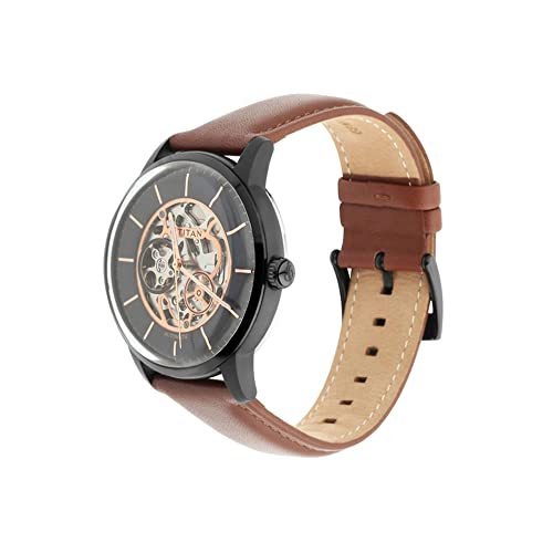 Image of Titan Mens Grey Dial Automatic Watch - 90110NL01