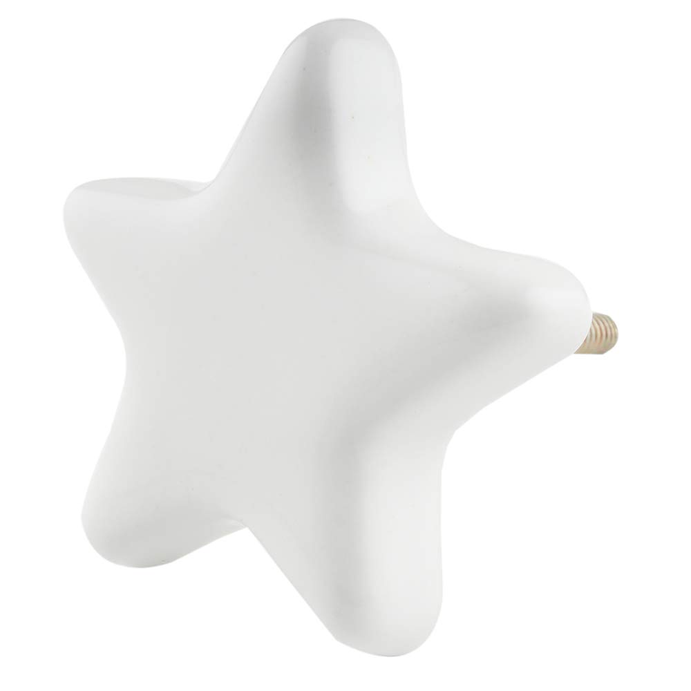 IndianShelf 4 Pieces White Star Ceramic Luxury Drawer Knobs for Kitchen Cabinet Hardware Door Pulls Decorative Dresser Décor (B088P76G5N) Amazon Price History, Amazon Price Tracker