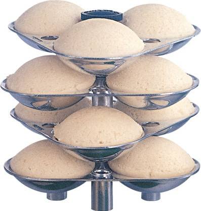 Diwali Dhanteras Idli Stand for 12 Mini Idli - For 3 Litre and bigger Pressure Cookers Induction & Standard Idli Maker (4 Plates , 12 Idlis )