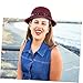 CONGARTENO Straw Sun Hat for Women Wide Brim Breathable Outdoor Summer Hat Stylish Travel Beach Fashionable Wine Red for Picnic and Vacation