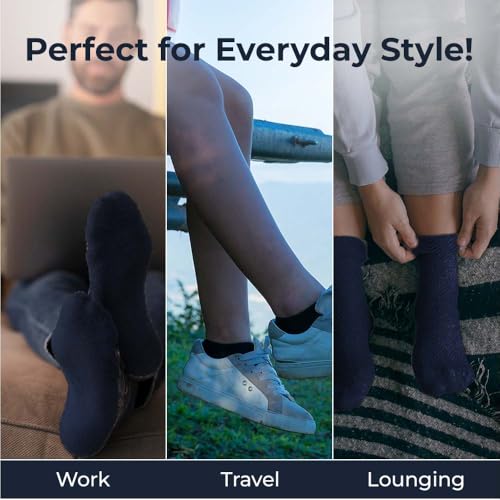 Image of Ankle Socks for Men|Sneaker Socks Breathable Socks for Loafers|Athletic Running Socks Gym Everyday Sock|6 Pairs
