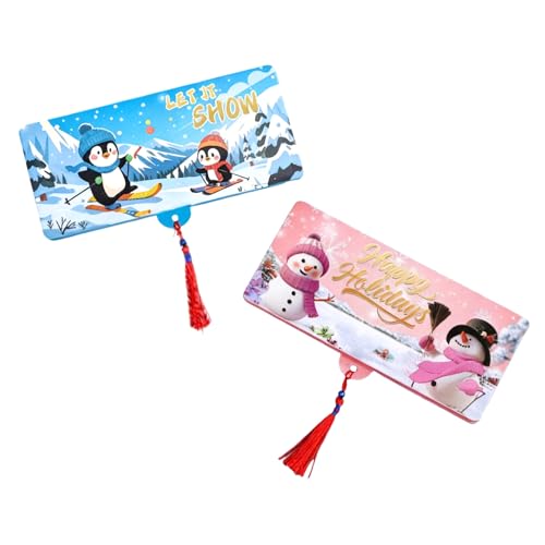 PANFHGFG Tarjetero navideño con 10 Ranuras y Motivos de, Light Blue, D
