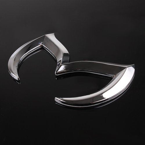 Image of SuPoo Sport Metal Evil 'M' Rear Trunk Badge Decal Emblem Matte for Mazda 3 5 6, Silver