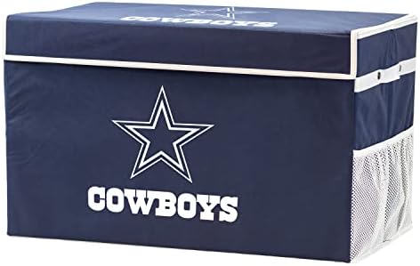 Franklin Sports NFL Dallas Cowboys Folding Storage Footlocker Bins - Official NFL Team Storage Organizers - Collapsible Containers - Large