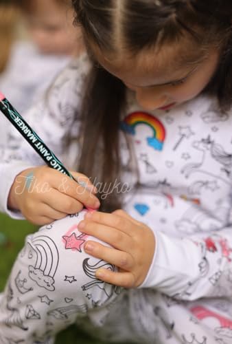 Tiko & Hayko HAND PAINTED HOMEWEAR SET/COLORING PAJAMAS SET FOR BOY AND GIRL2