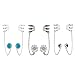 Lux Accessories Mood Disc Yin Yang Peace Sign Sunflower Floral Flower Ear Cuff Earrings Set