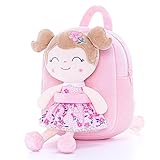 Gloveleya Toddler Backpack Baby Girl Gift Plush Bag Diaper Bag Plush Printed Sakura Backpack