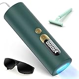 IPL Laser Haarentfernungsgerät Dauerhafte schmerzloser zylindrische Haarentferner mit 2 Modi und 5 Stufen für Männer und Frauen, Körper, Gesicht, Bikini,Heimgebrauch Weiß (Grün)