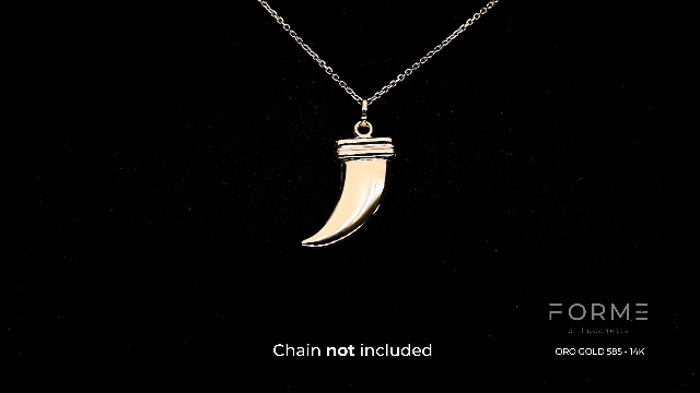Pendentif Dent De Requin En Or - Poinçonné, 2,5x2 Cm, Origine Kenya - Occasion