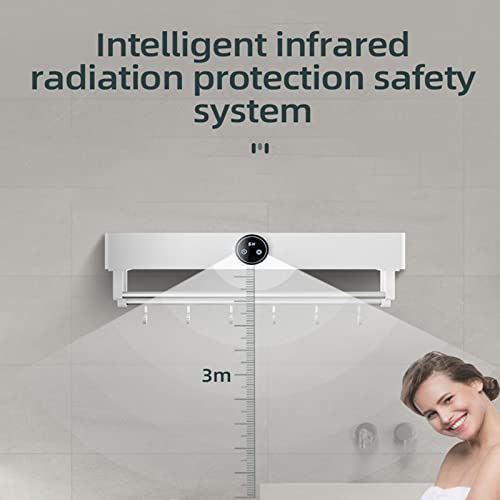 Toallero calefactable con pantalla LCD redonda de diseño elegante para pared 5