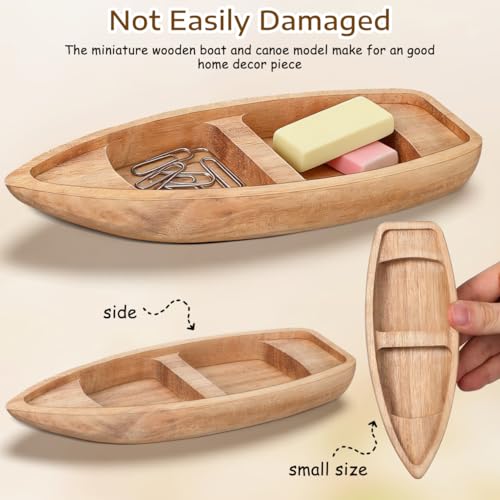MAGICLULU Klassisches Holzschiff Modell Aus Naturholz Miniatur Boot Deko Für Nautische Feiern DIY Kunsthandwerk Für Wohnaccessoires 17 x 6.5 x 2 cm