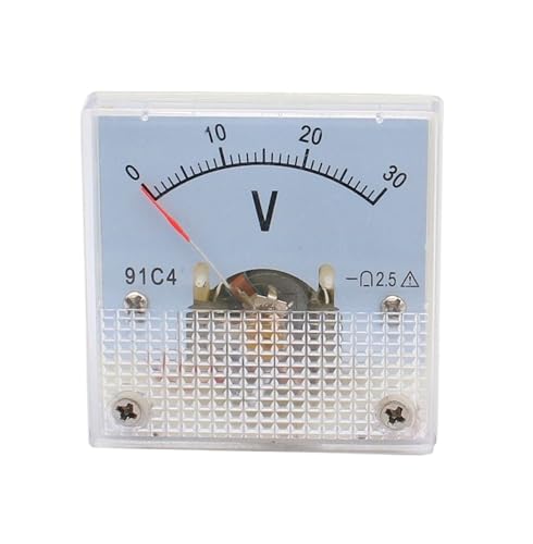 Voltmètre CC analogique 91C4 avec aiguille mécanique de 15V pour tableau électrique