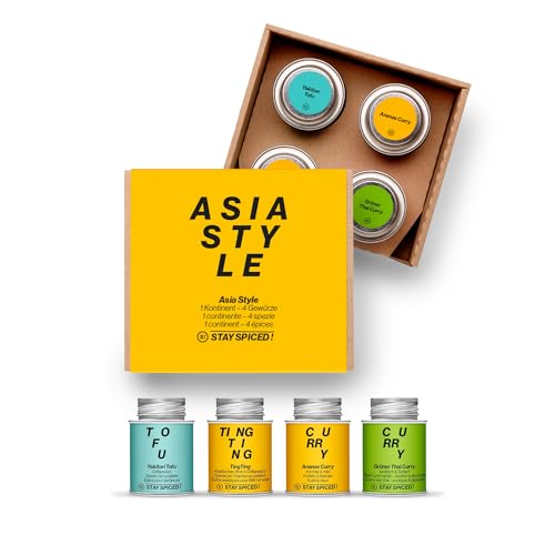 STAY SPICED ! Gewürzbox 'Asia' aus 4 ausgewählten Gewürzen | Geschenkset Gewürze | inkl. unserem...