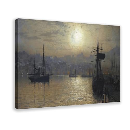 Toile Old Scarborough John Atkinson Grimshaw - Décoration murale salon