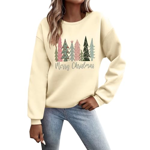 Weihnachtspullover Damen,Lose Casual Christmas Sweat Lustige 3D Druck...