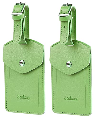 Sodsay Luggage Tags for Suitcases with Privacy Flap Easy Identification Airplane Travel Essentials for Business & Leisure