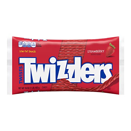 Twizzlers Twists Strawberry Candy - Low Fat Snack 16 oz (1 LB) 453 g