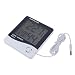 Produktbild TOOGOO(R) HTC-2 Digitalen Innen/Aussen Thermo- und Hygrometer Temperatur- und Feuchtigkeitsmessgeraet Tester mit Zeit/Uhr(Weiss)