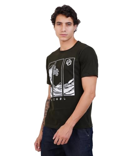Image of Men's Super Combed Cotton Round Neck Half Sleeve T-Shirt | Soft Breathable Cotton Fabric | Stylish Comfortable Wearfor Men | Quality Regular Fit