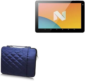 BoxWave Case Compatible with PiPO N2 - Quilted Carrying Bag, Soft Synthetic Leather Cover w/Diamond Design - Navy