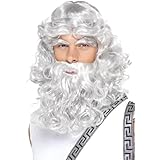 ギリシャ神話 ハロウィン コスプレ グッズ 衣装 ゼウスのウィッグと付け髭 大人用