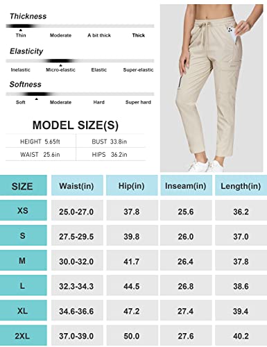 Mofiz Khaki Cargo Pants For Women Lightweight Athletic Outdoor Travel Joggers Dry Fit Workout Pants L #TOP6