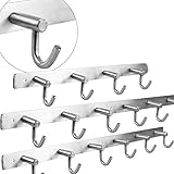 ✔️HIGH QUALITY - Gebürsteter Edelstahl Effekt Heavy Duty Haken, Solide verstärkt mit starkem Lagergewicht, nicht rostend und korrosionsgeschützt !