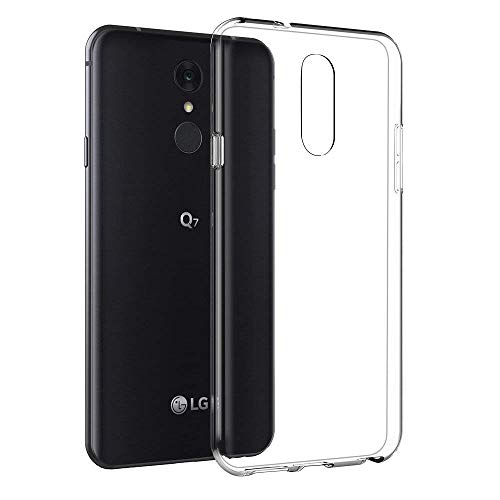 SKTGSLAMY Compatible with LG Q7 Case, LG Q7 Plus Case,Soft TPU Case Crystal Transparent Slim Anti Slip Case Back Protector Case Cover for LG Q7
