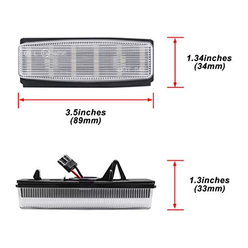Nslumo Led License Plate Light Assembly For 2006-2015 Mazda Miata Mx-5 Nc, Oem Fit Replacement Xenon White 18-Smd Number Plate Led Tag Light #TOP4