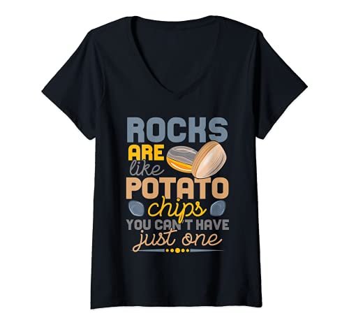 Mujer Humor Lapidario Geología Rock Collecting, Geólogo Geógrafo Camiseta Cuello V
