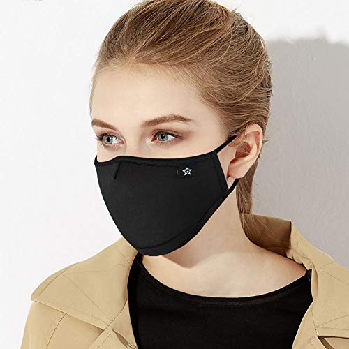 Mouth Washable Reusable Cotton Half Face Filters Adjustable Ear Loops for Ourdoor Cycling Running Men Women