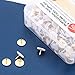 Yalis Thumb Tacks 400-count, Colors Plastic Roundness Push Pins Decorative Tacks for Corkboard (White)