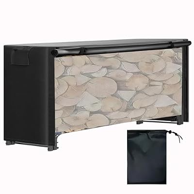 Ldhpaxl Waterproof Log Rack Cover, Heavy Duty 600D Oxford Outdoor Firewood Storage Cover with Zipper and Hook Loop Tape (Log Rack not Included),Black,10FT