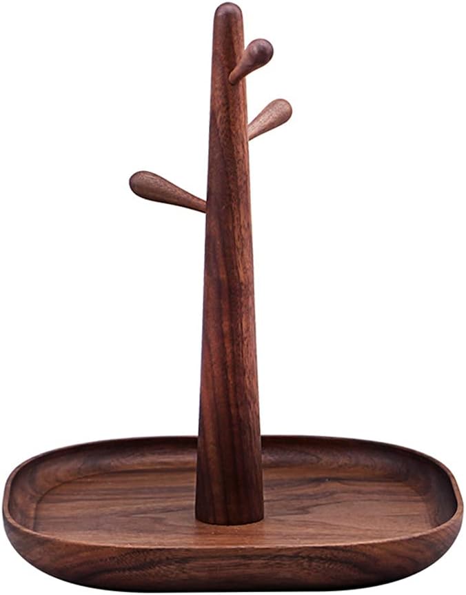 Walnut Storage Rack Home Desk Organizer Sundries Storage Plate Porch Key Jewelry Hanging Storage Rack (Color : A Size : 2025.5 cm)