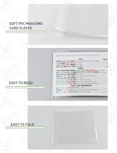 2026 Mahjong Card Sleeve Holder, 4 Pack Fit Large Print miniatura 3