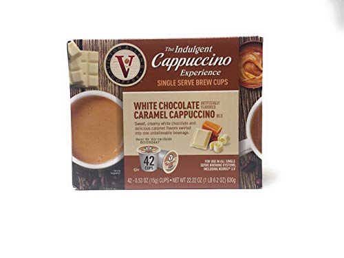 Victor Allen Indulgent White Chocolate Caramel Cappuccino Single Serve Cups - 42 Count
