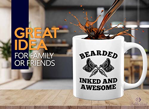 Bubble Hugs Tattoo Artist Coffee Mug 11oz White - Bearded Inked And - Tattooist Gift Tattooing Tattoo Shop Decor Tattooer Inker Studio Designer Tattoo Fund