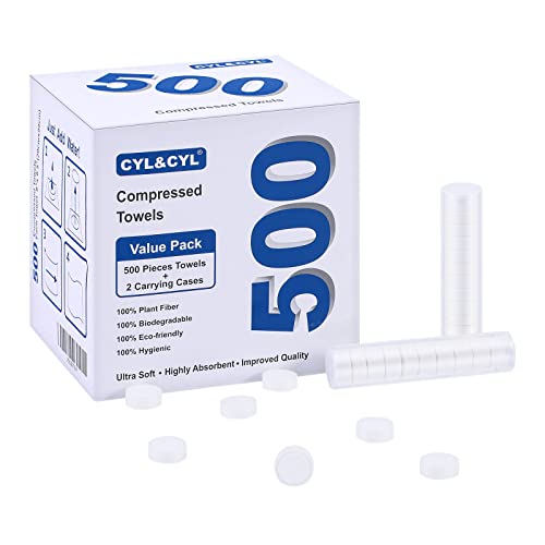 CYL&CYL 500 Stück Komprimierte Papiertücher Value Pack