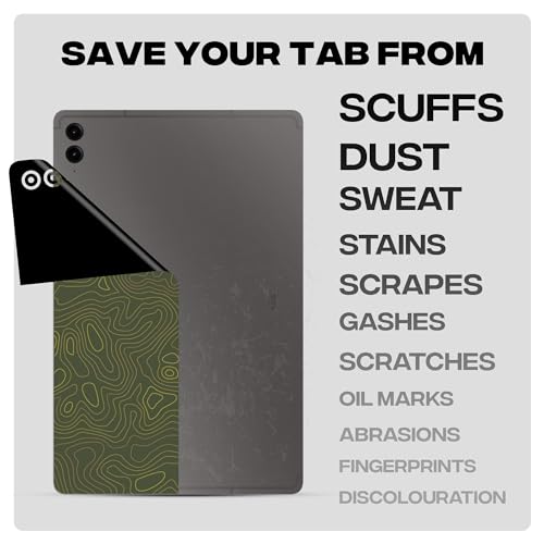 Image of Capes Tablet Skins Compatible with Samsung Galaxy Tab S9 FE Plus | Ultra-Thin Protective Film | Anti-Scratch Vinyl Decal Skin | Not Case /Cover (Terrain, Back Skin)