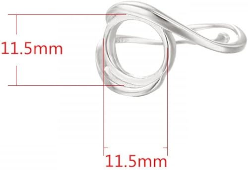 Miniatura 2 de Anillo de copa de bisel ajustable de plata de ley 925 para montaje de 567.589.511.50.610 in, ajuste de cabujón redondo, base de anillo hecho a mano,