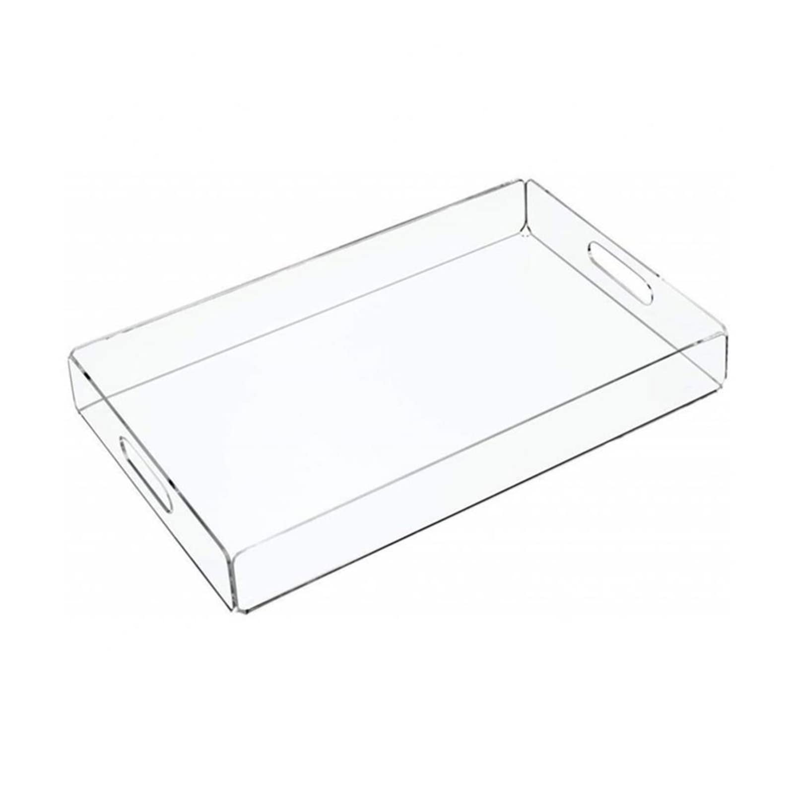 JINGYAN Breakfast Trays Clear Serving Tray Spill Proof Home Organizer Tea Coffee Dessert Plate Kitchen Organization Hotel Accessorie