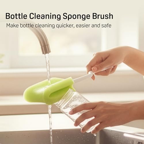 Image of Pigeon Bottle Cleaning Sponge Brush | Baby Bottle Cleaner