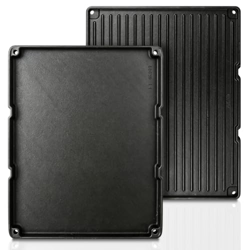 Image of Cast Iron Griddle for Nexgrill Replacement Parts 4-Burner 720-0830H 720-0830X 720-0783E,5-Burner 720-0888 720-0888N,Char-Broil Uniflame Kenmore Gas Grill Griddle Plate for Nexgrill Parts 60830 DC134